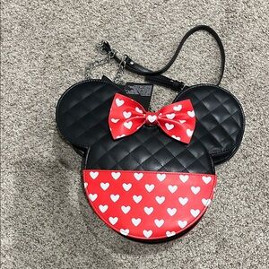 Loungefly Black and Red Crossbody Bag